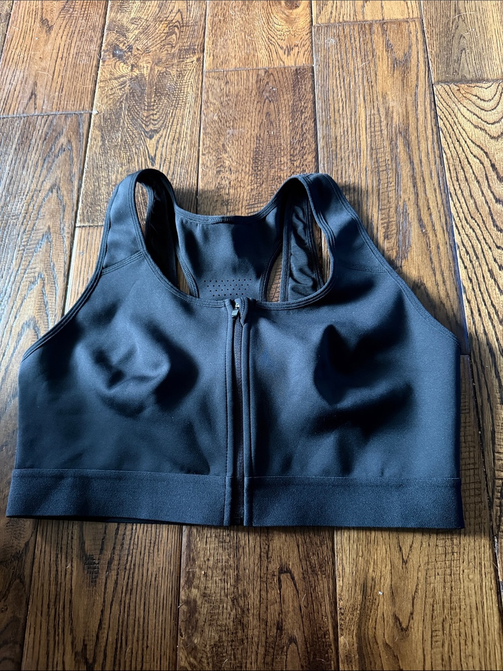FABLETICS Front-Zip Black Sports Bra Size L